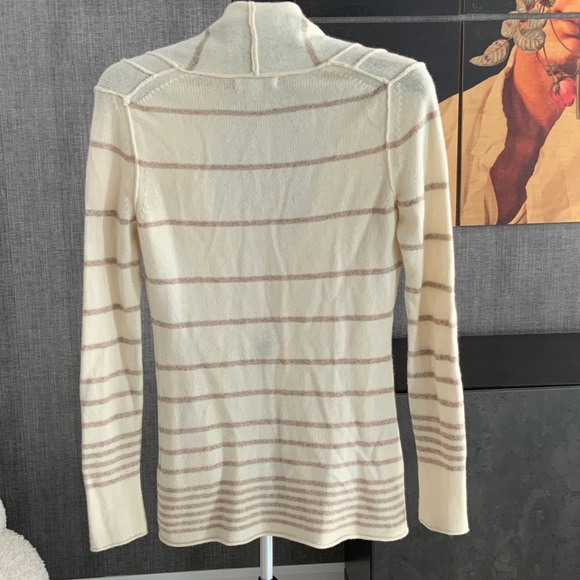 Banana Republic Cream and Tan Knit Cashmere blend Vest S - Picture 3 of 5